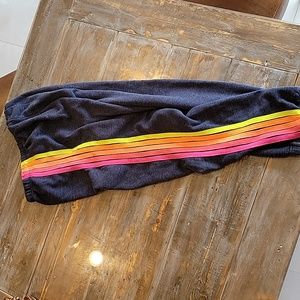 Aviator Nation Sweatpants Neon Stripes